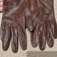 Кафяви ръкавици естествена кожа , снимка 1 - Ръкавици - 43120173