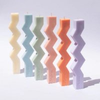3D Висока Зиг Заг свещ силиконов молд форма гипс восък смола шоколад, снимка 2 - Форми - 43011114