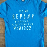 replay beachwear - страхотна мъжка тениска КАТО НОВА , снимка 5 - Тениски - 28716092