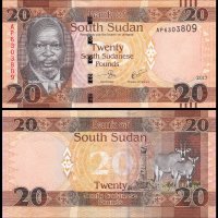 ❤️ ⭐ Южен Судан 2017 20 паунда UNC нова ⭐ ❤️, снимка 1 - Нумизматика и бонистика - 43226740