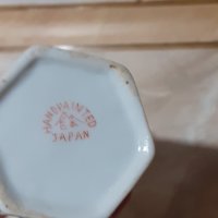Стара японска свиреща кана за саке ръчно рисувана порцелан, снимка 6 - Антикварни и старинни предмети - 39519437