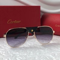 Cartier 2022 мъжки слънчеви очила с кожа, снимка 9 - Слънчеви и диоптрични очила - 38195936