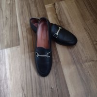 Черни дамски обувки от естествена кожа , снимка 1 - Дамски ежедневни обувки - 40014780