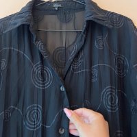 Дълга черна риза 48 размер 🖤, снимка 4 - Ризи - 43986144