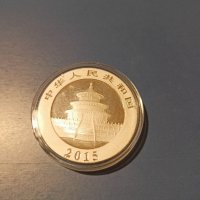 Сребърна монета 1 унция КИТАЙСКА ПАНДА 2015 г , снимка 2 - Нумизматика и бонистика - 43185877