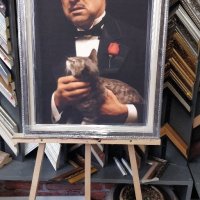 Продавам картината "Дон Корлеоне 1", снимка 2 - Картини - 32468718