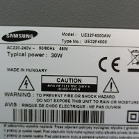 Samsung UE32F4000 с повредена матрица, снимка 3 - Части и Платки - 44086099