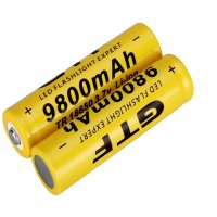 1 бр. 3.7V 18650 9800 mAh литиево-йонна акумулаторна батерия за LED фенерче челник лазер електронни , снимка 2 - Батерии, зарядни - 28974090