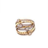 Златен дамски пръстен 4,52гр. размер:55 14кр. проба:585 модел:21616-5, снимка 1 - Пръстени - 43945025