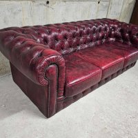 Оргинален диван в стил Честърфийлд в перфектно състояние, снимка 3 - Дивани и мека мебел - 44063535