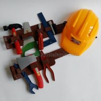 Инструменти на колан с каска - оранжев, снимка 1 - Конструктори - 27192436
