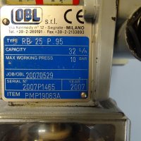 Дозираща помпа OBL RB25P.95 10 bar, снимка 3 - Резервни части за машини - 38638877