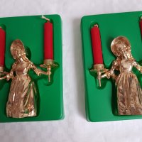 Два нови италиански метални свещника с момиче, снимка 9 - Антикварни и старинни предмети - 43696681
