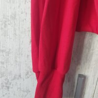 Червена блузка, снимка 6 - Блузи с дълъг ръкав и пуловери - 40399335