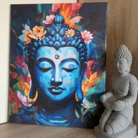 Картина Буда на платно 40х50 см, снимка 1 - Картини - 43969240