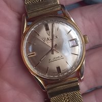 швейцарски позлатен часовник Vialux super 21jewels , снимка 1 - Мъжки - 44094424