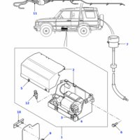 Компресор за въздух Land Rover Discovery II TD5 (1998-2004г.) RQG100041 / RQG 100041, снимка 9 - Части - 39115342