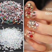 3D 1000 бр камъчета диаманти за нокти маникюр декорация украса, снимка 1 - Продукти за маникюр - 27981961