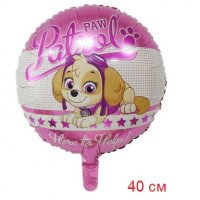 Скай от Пес Патрул Paw Pes Patrol розов кръгъл фолио фолиев балон хелий или въздух парти, снимка 1 - Други - 27899175
