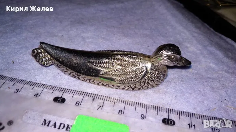 СРЕБРИСТА МЕТАЛНА ПАТИЦА СТАТУЕТКА МАРКИРАНА 24388 34591, снимка 1