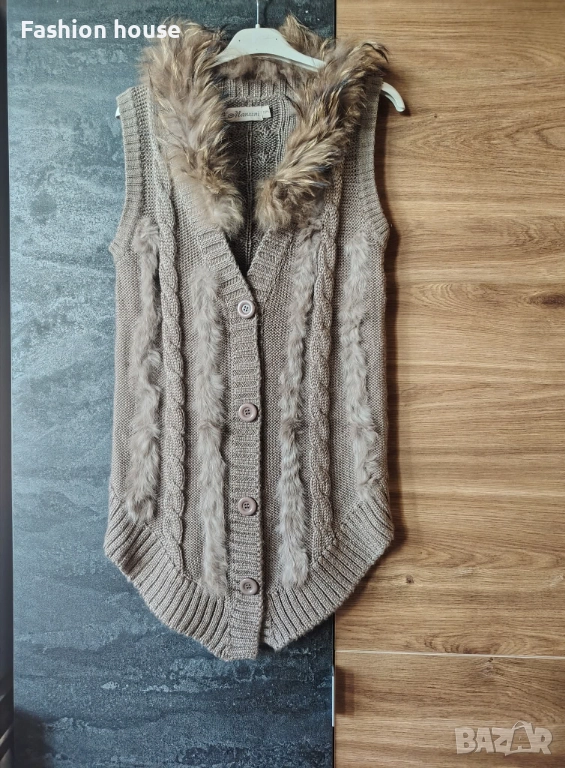 Елек с естествен косъм, снимка 1