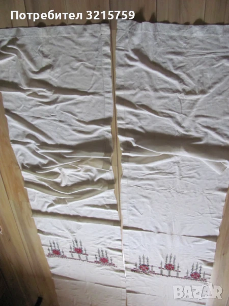Много красиви 2 бр. Пердета, бродерия , фолк мотиви , кенар, снимка 1