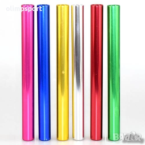 Щафетна палка MAX, алуминиева. нова Размери - 29.5хФ3см; Тегло - 58 г; Цвят - различни цветове;, снимка 1