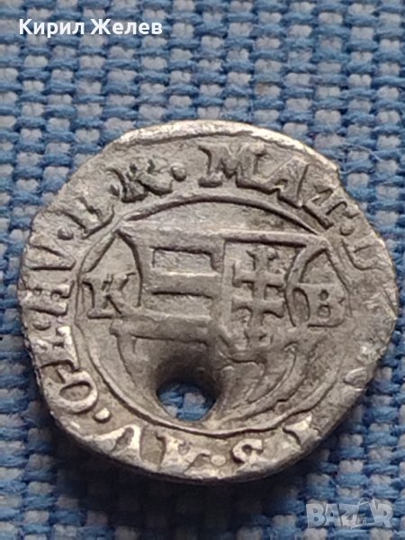 Сребърна монета денарий 1616г. Матиаш първи Кремниц Унгария 13800, снимка 1