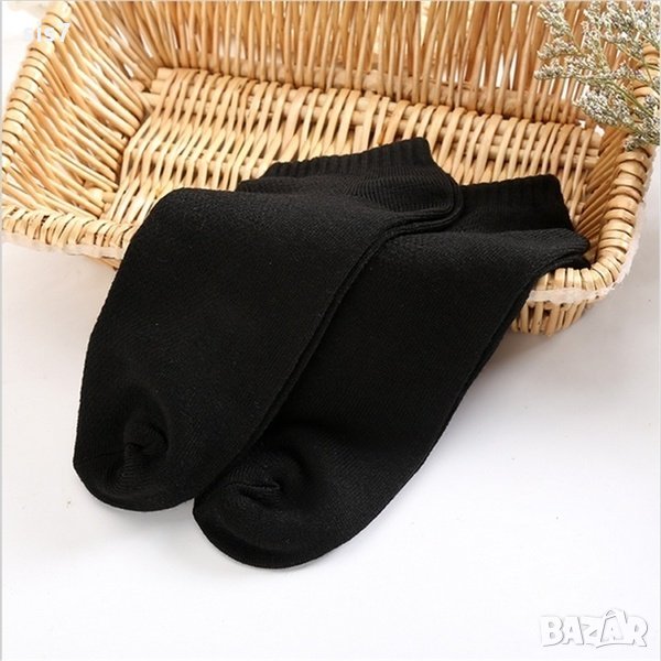 комплект 5 чифта черни чорапи за маратонки, снимка 1