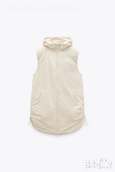 Zara дълъг непромокаем елек/грейка, размер S, снимка 1