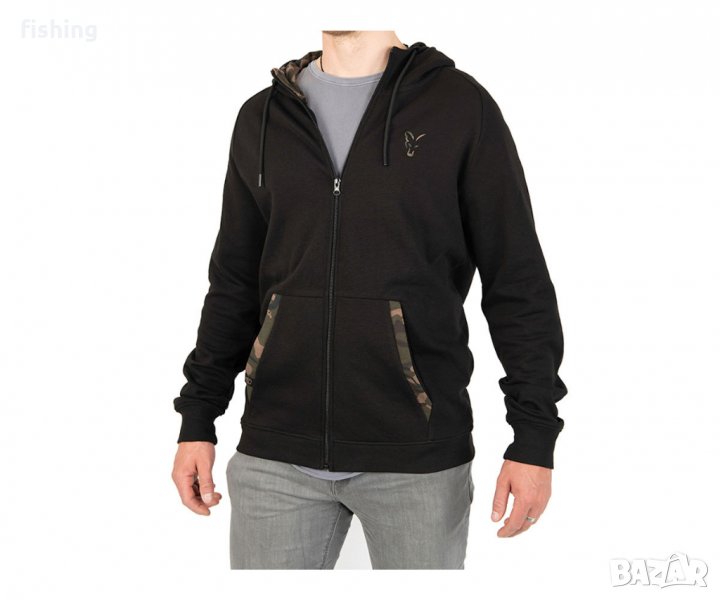 Суичър Fox LW Black/Camo Print Zip Hoody, снимка 1