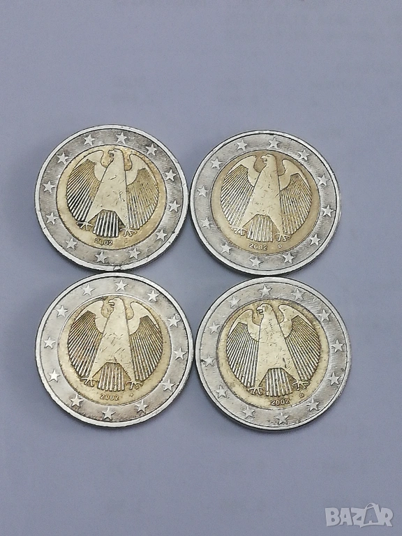 2 евро Германия 2002 г. букви A;D;F;G, снимка 1