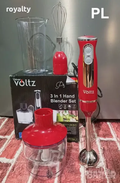 Пасатор, чопър и миксер 3в1 Oliver Voltz 800W, 700 ml, Стоманена приставка, 2 скорости,и ТУРБО , снимка 1