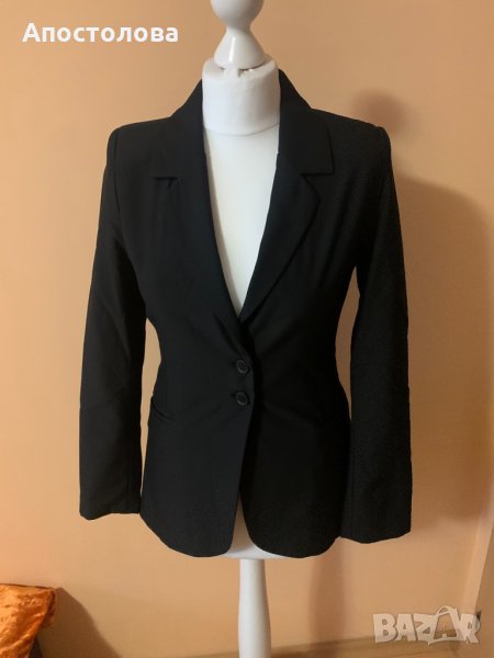Черно сако с опашка отзад, снимка 1