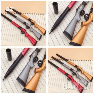 Химикалки във формата на пушка, патрон и шублер., снимка 1