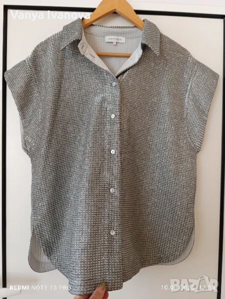 Continiue сребриста риза размер Л, снимка 1