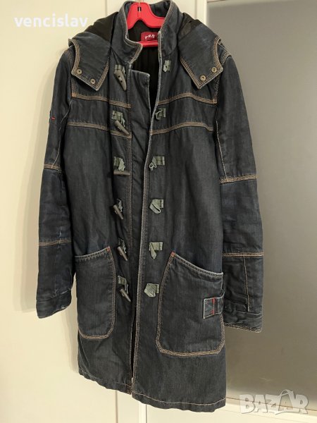 Дълга дънкова шуба, снимка 1