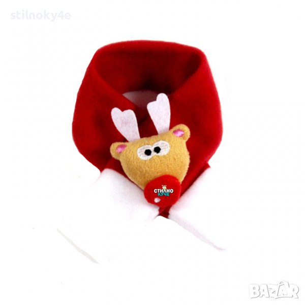 Коледен шал за куче Кучешки Коледни аксесоари Коледна дреха за куче, снимка 1