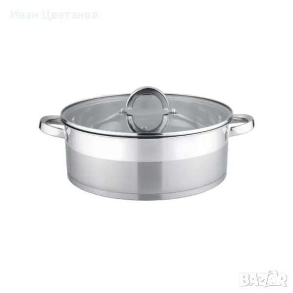 Тенджери Bohmann, Неръждаема стомана, Индукция, Закалено стъкло, снимка 1