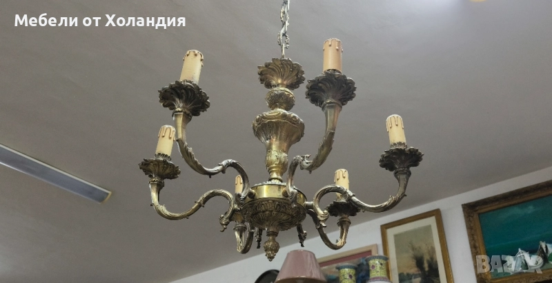 масивен бронзов полилей 6-ца, снимка 1