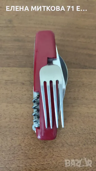 Сгъваем туристически комплект прибори за хранене от 6 части, снимка 1