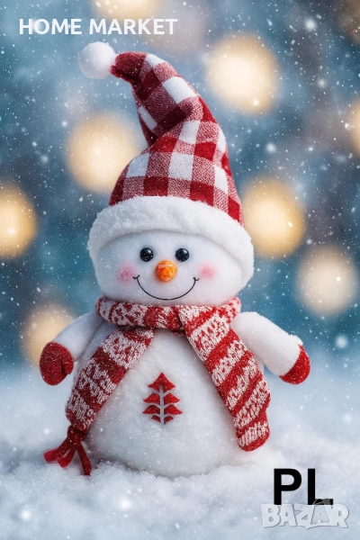 Декоративен снежен човек 40x24см Описание:  Декоративен снежен човек – Коледна украса Описание на пр, снимка 1