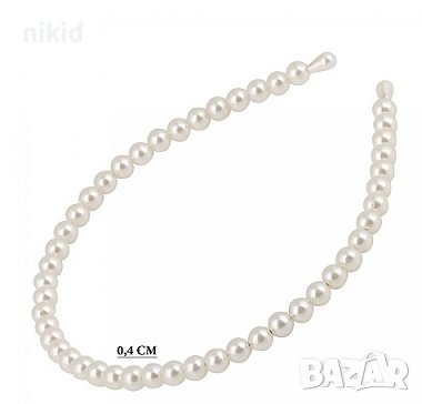 Диадема венец пластмасов от перли универсален дамски детски, снимка 1