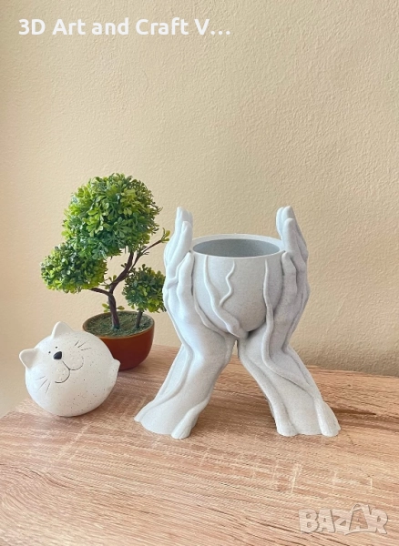 Оригинална саксия за цветя Human hands , снимка 1