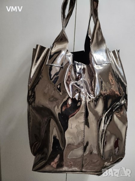 Чанта тъмно сребро , снимка 1