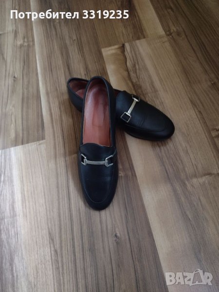 Черни дамски обувки от естествена кожа , снимка 1