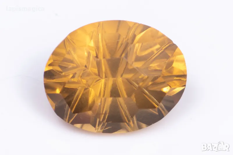 Цитрин 2.95ct VS овална fancy шлифовка #1, снимка 1