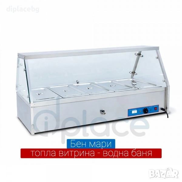 Бен мари топла витрина 2 модела  за 5хGN 1/1х15см или 4хGNх15см, снимка 1