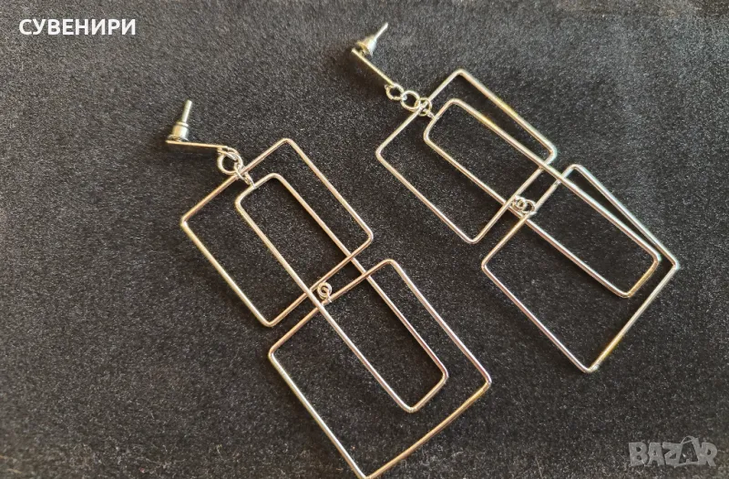 Дълги обеци,масова бижутерия , снимка 1