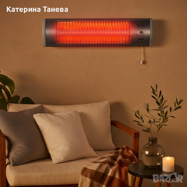 Кварцова печка Termomax TR12Q, 1200W, стенна, снимка 1